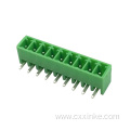 3.81MM pitch plug-in PCB terminal 90 degree bent pin socket